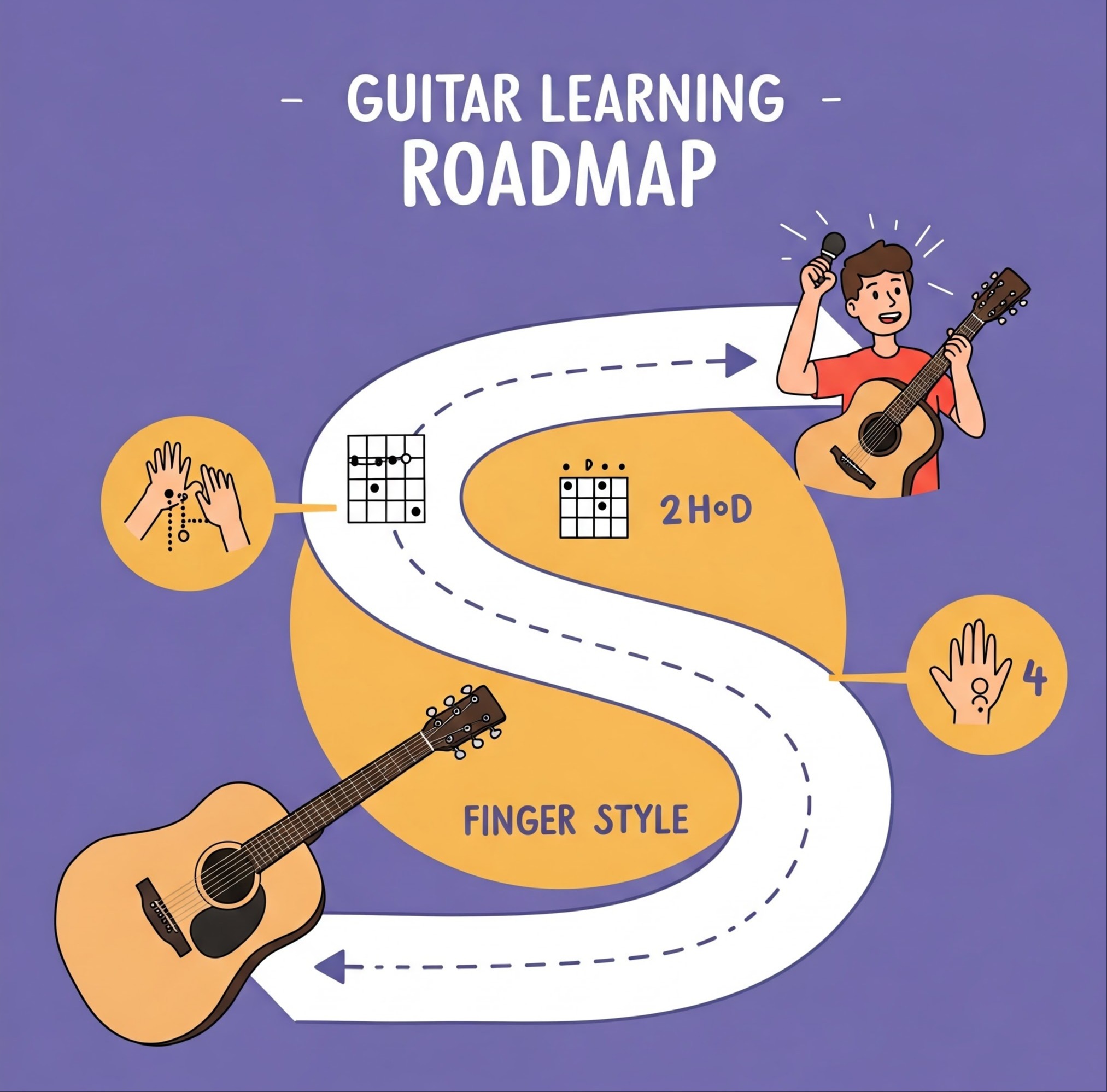 Lộ trình học Guitar cơ bản cho người mới