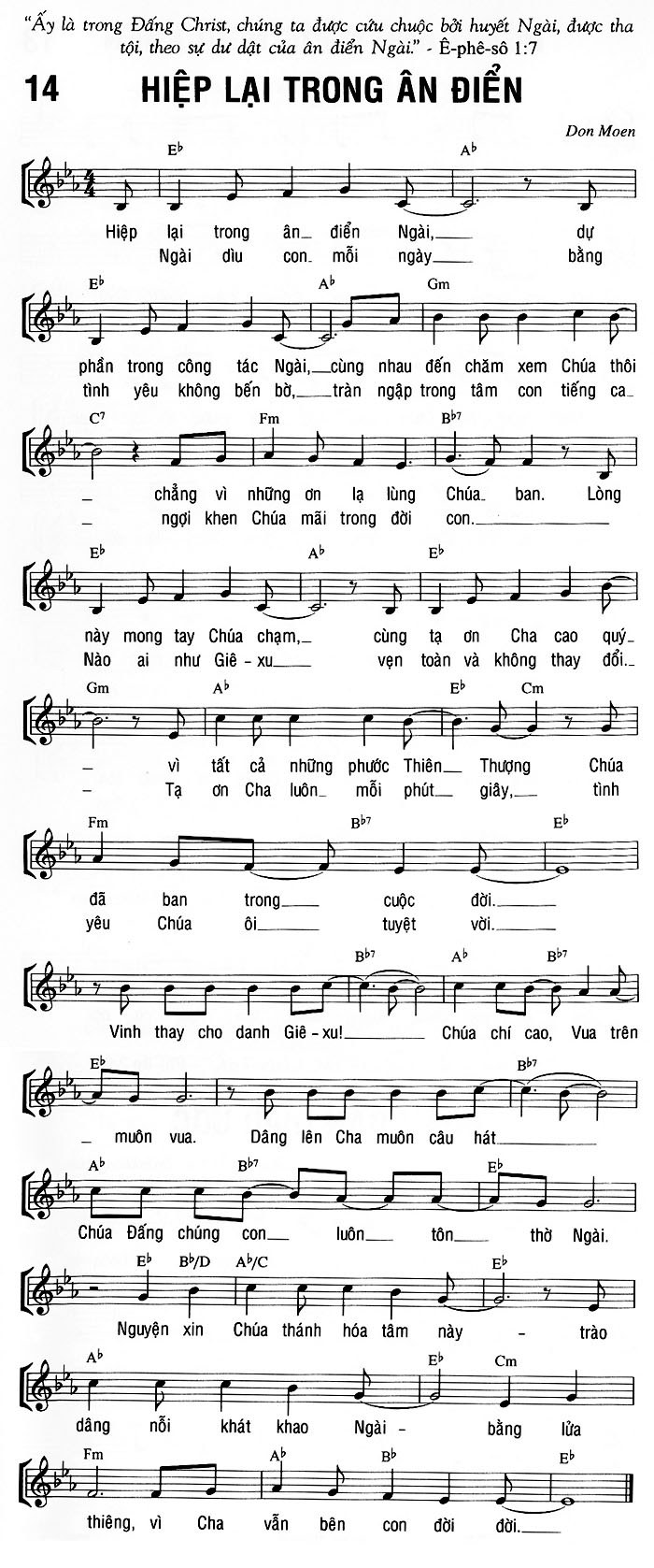 014 hiệp lại trong ân điển ngài