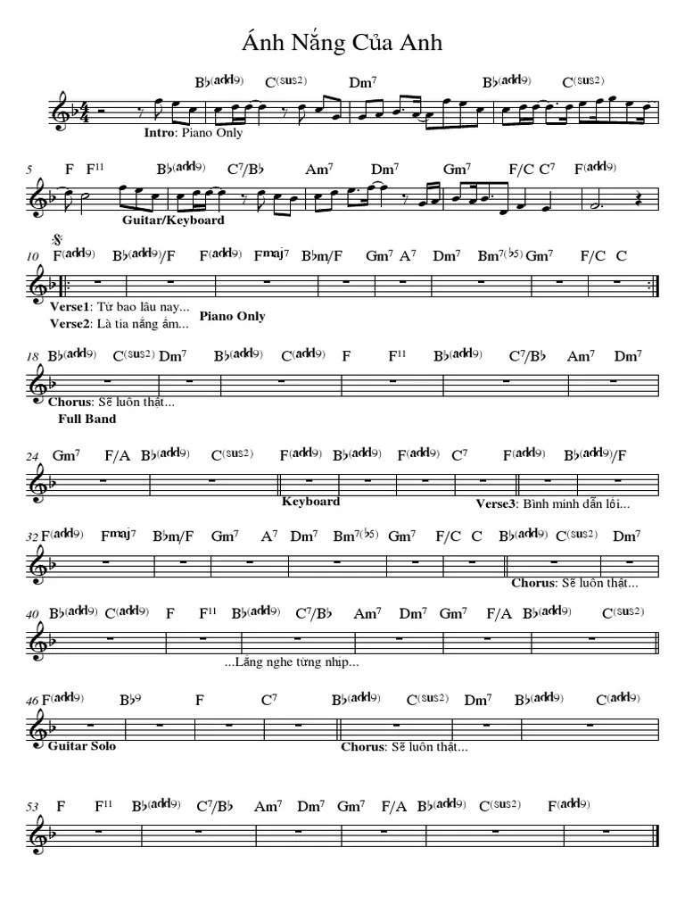Ánh nắng của anh (English Version)