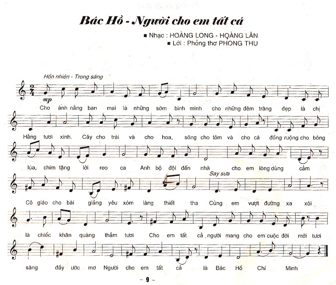 Bác Hồ Người Cho Em Tất Cả