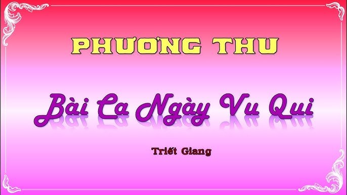 Bài ca ngày vu quy