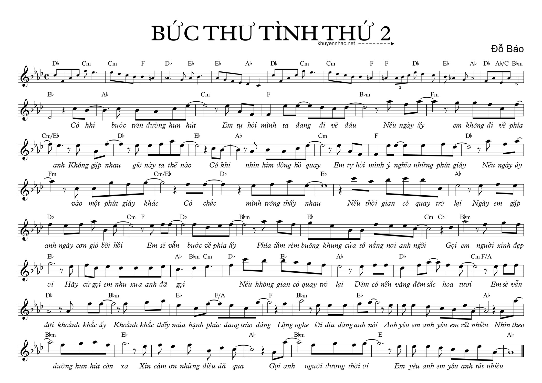 Bức thư tình không gửi số 2
