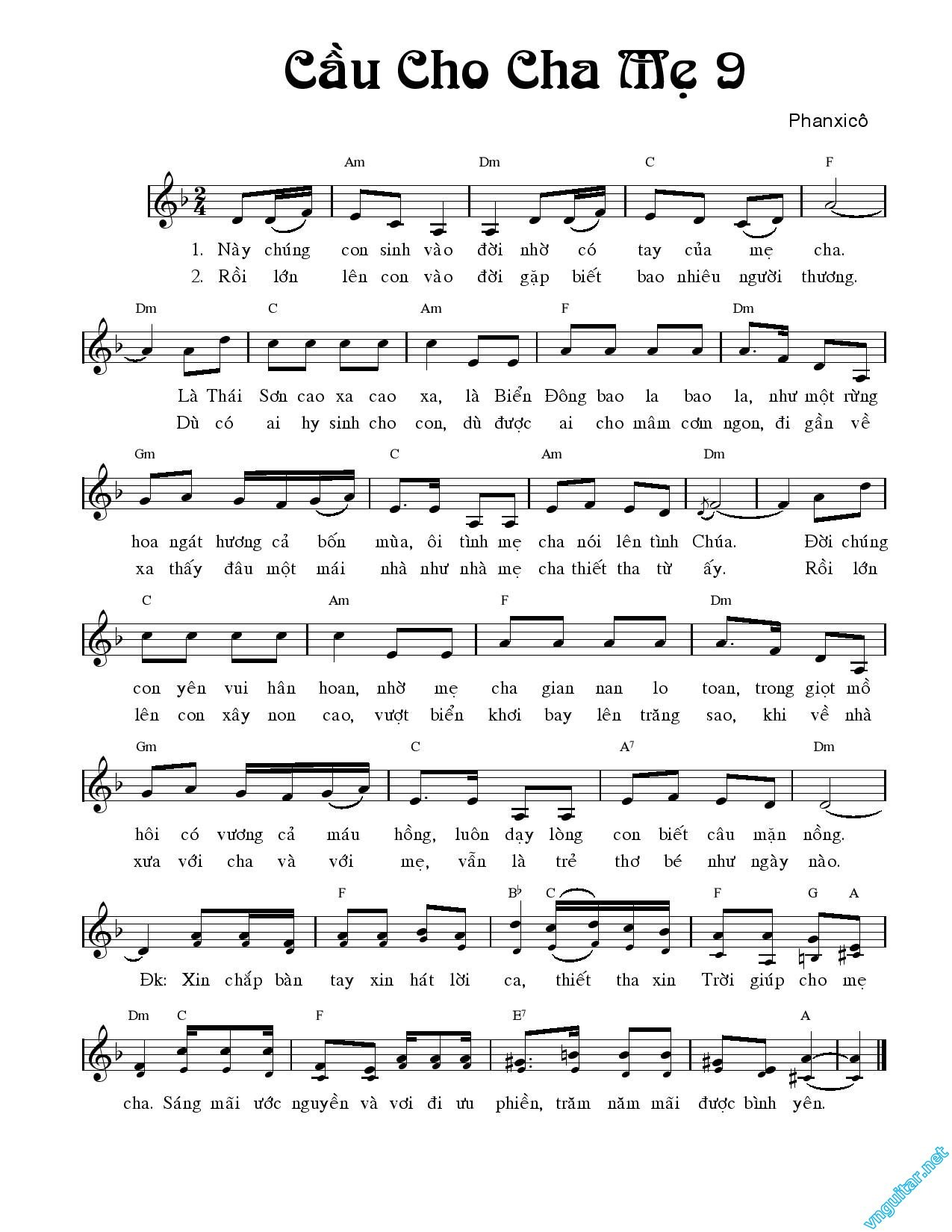 Cầu Cho Cha Mẹ 9