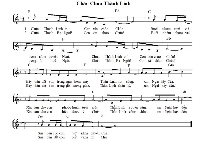 Chào Chúa Thánh Linh