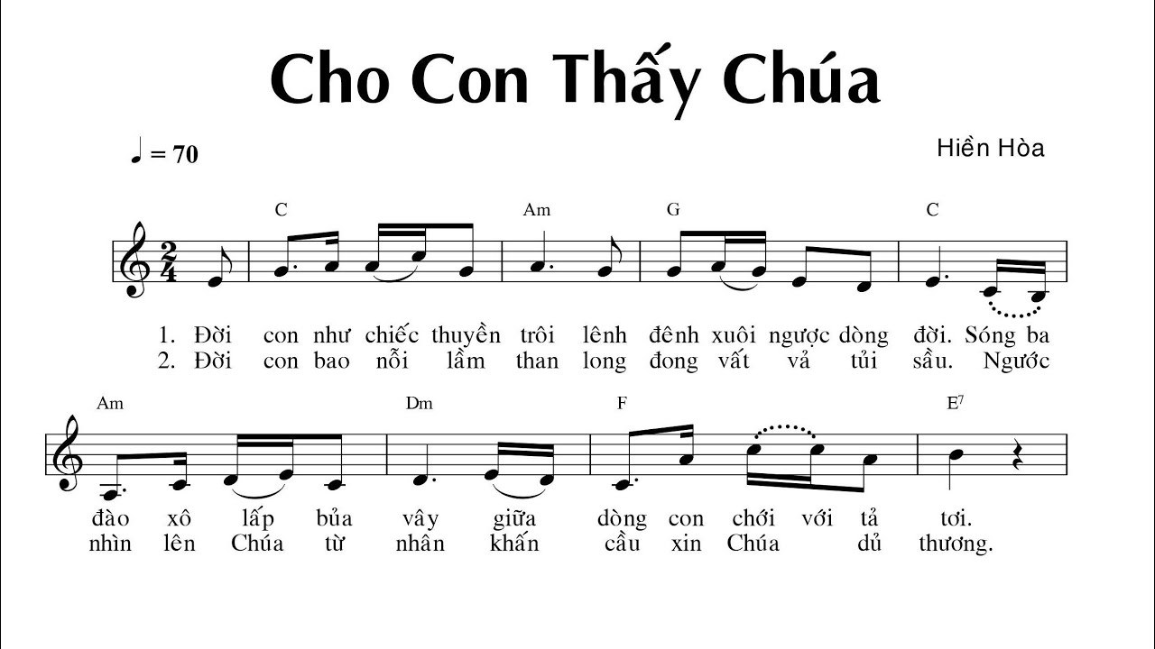 Cho con thấy Chúa