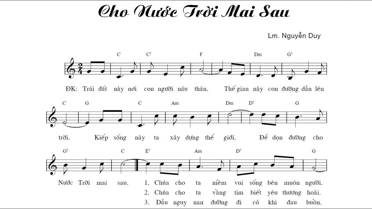 Cho Nước Trời Mai Sau