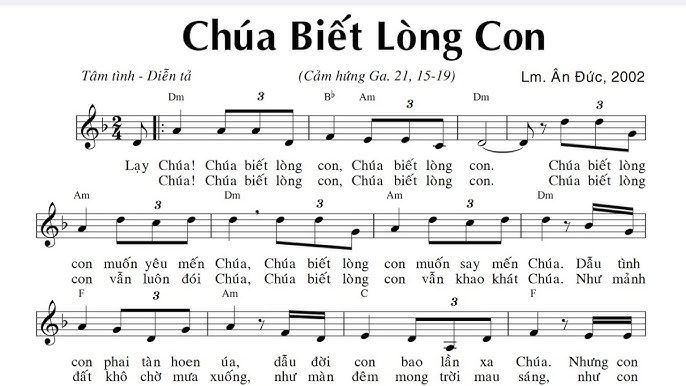 Chúa biết lòng con