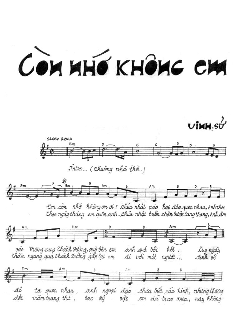 CÒN NHỚ KHÔNG EM ?