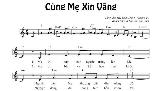 Cùng Mẹ xin vâng