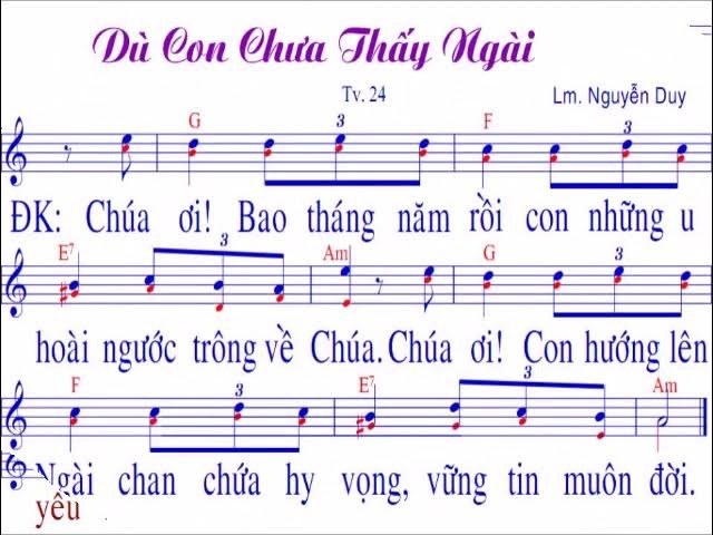 Dù con chưa thấy Ngài 