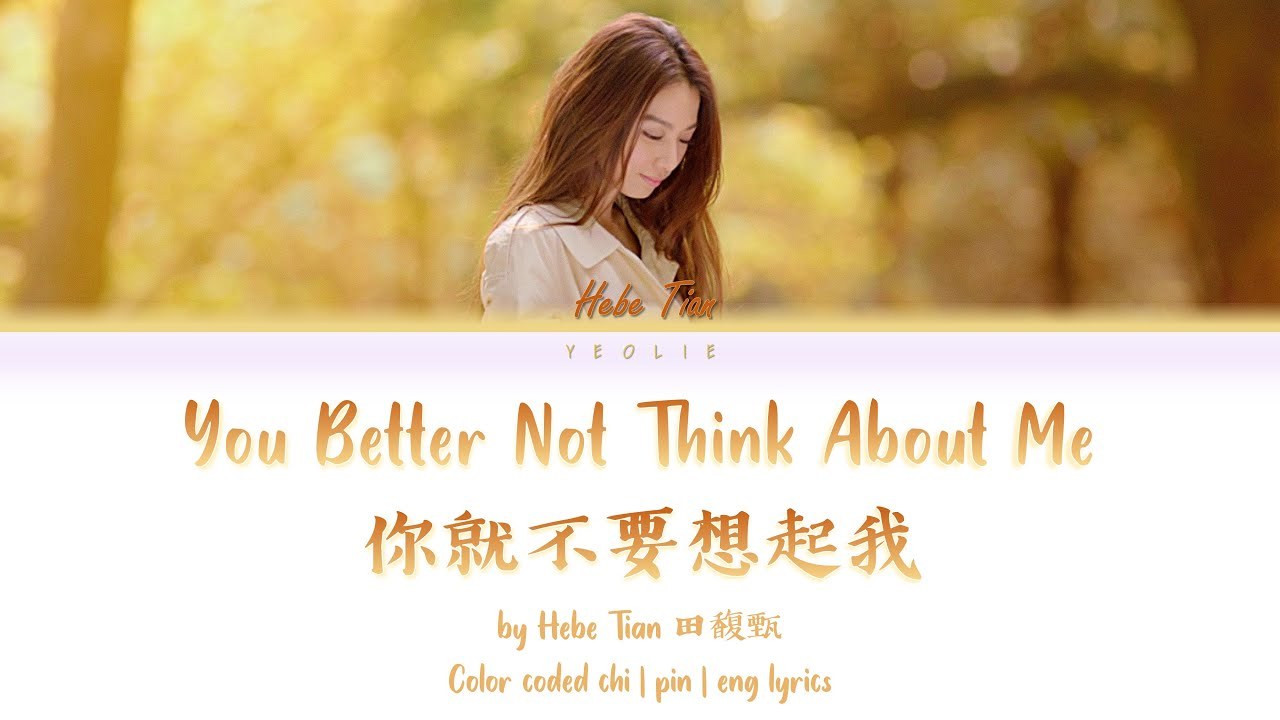 Em đừng nhớ đến anh (你就不要想起我 / You better not think about me)