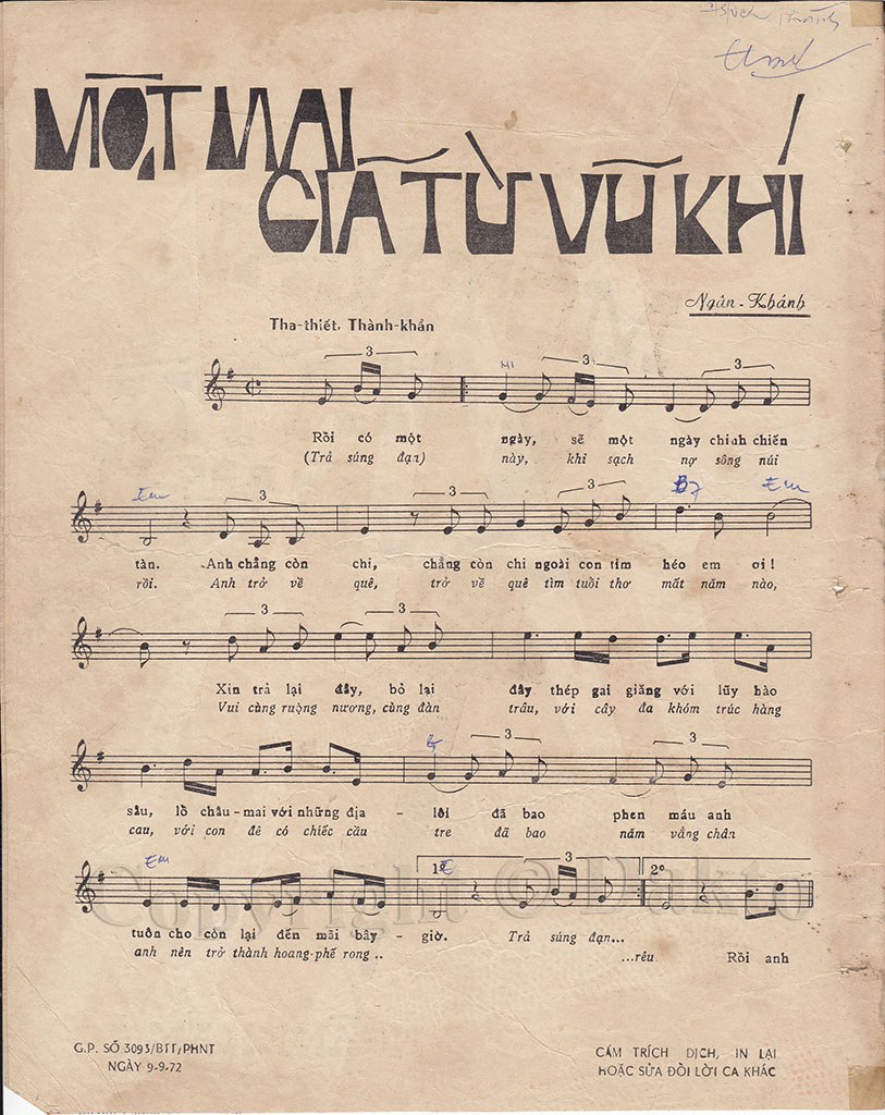 Giã Từ Vũ Khí (Một mai giã từ vũ khí)