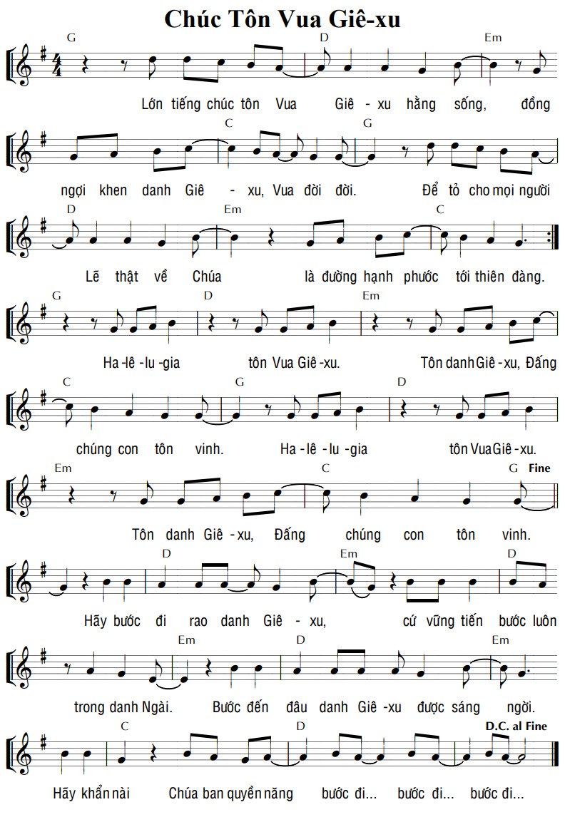 Hãy Chúc Tôn Vua Giê-Xu