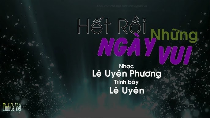 Hết rồi những ngày vui