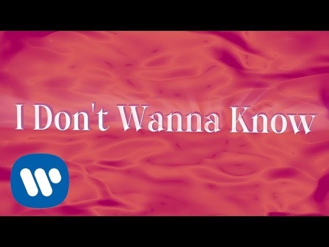 I Dont Wanna Know