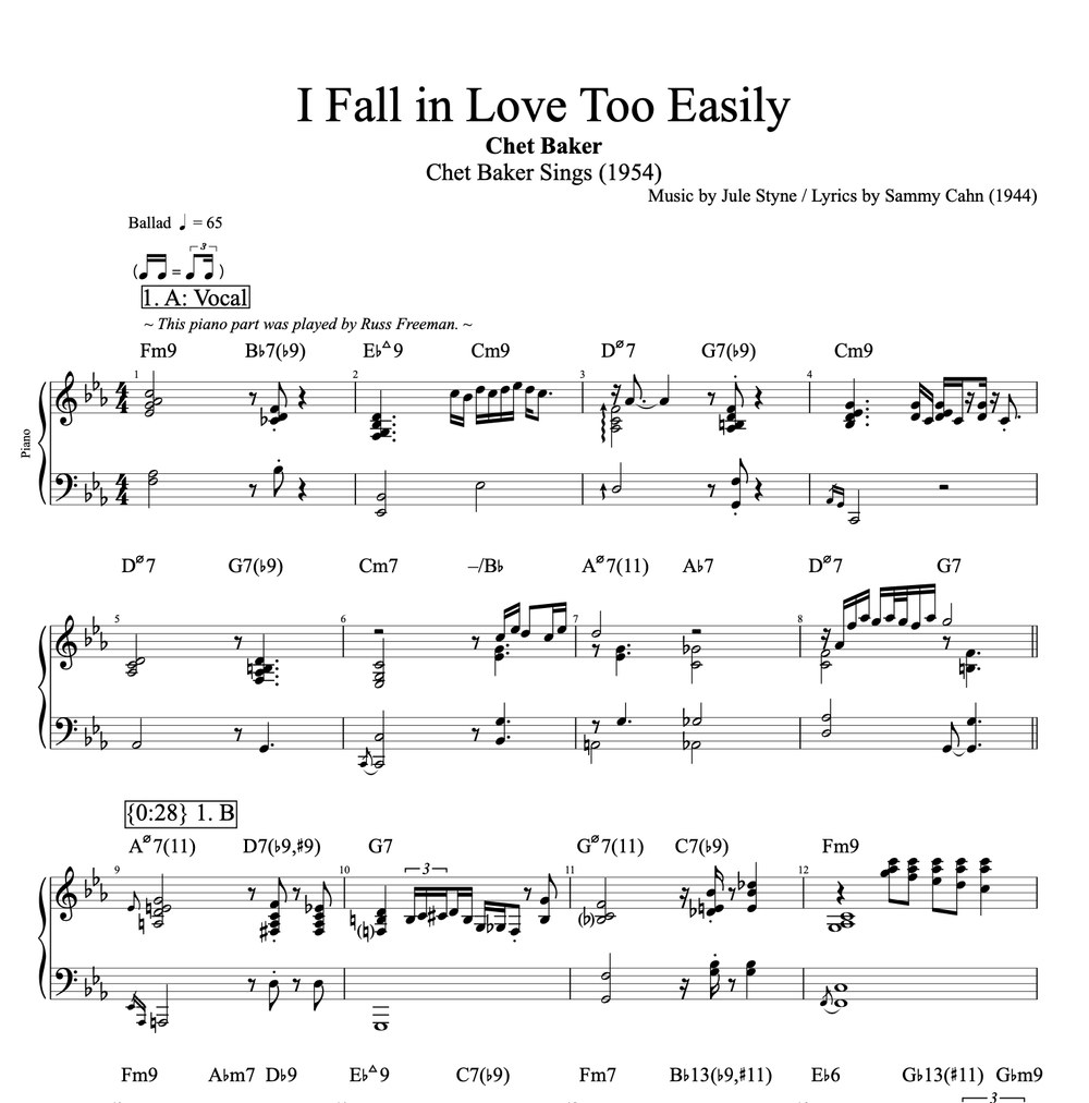 I fall in love too easily