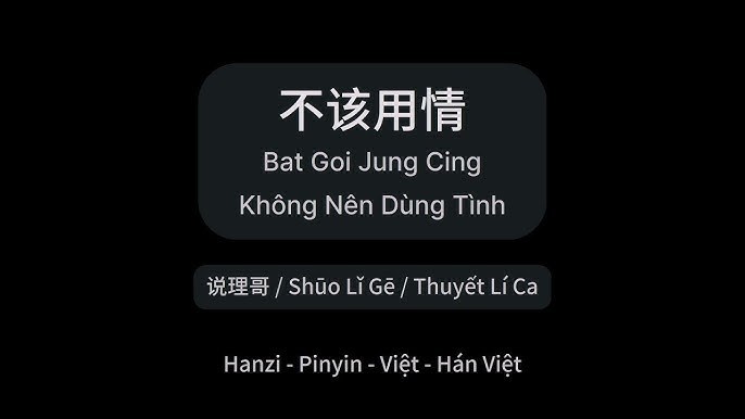 Không Nên Tin Vào Tình Yêu (不该用情)