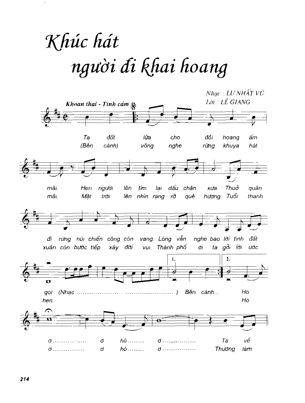 Khúc Hát Người Đi Khai Hoang