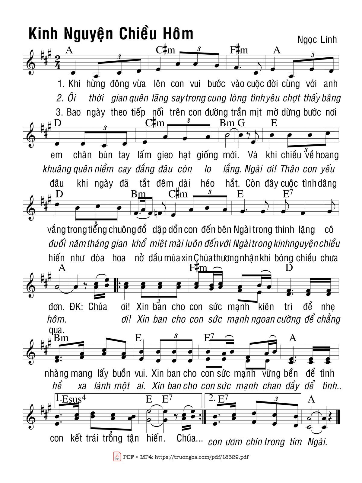 Kinh Nguyện Chiều Hôm