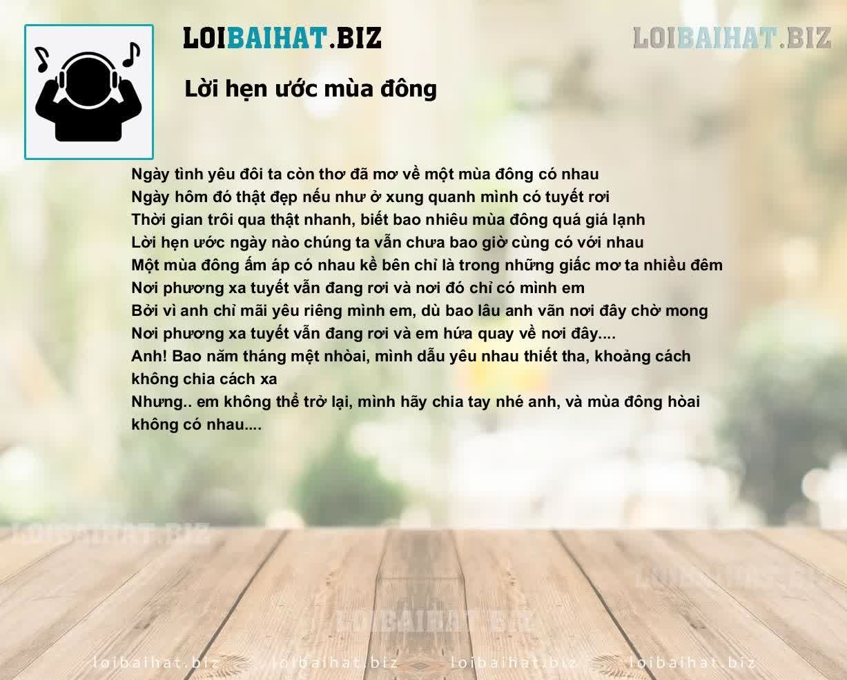 Lời Hẹn Ước Mùa Đông