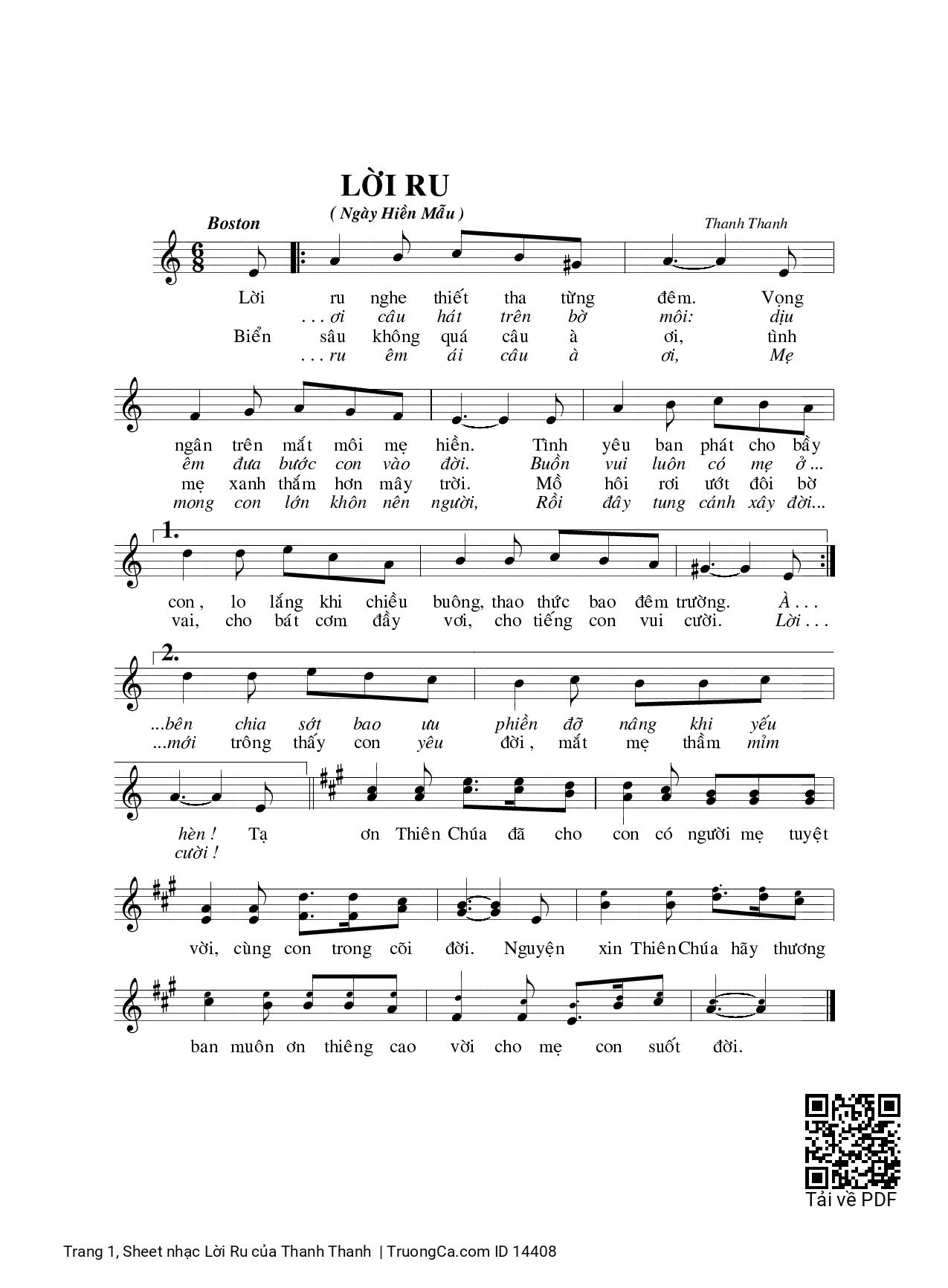 Lời Ru Thánh