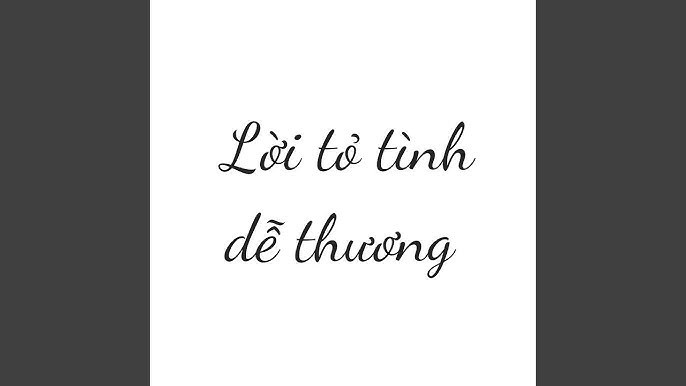Lời Tỏ Tình Dễ Thương 2