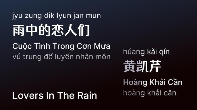 Love In The Rain (雨中的恋人们 - Cuộc Tình Trong Cơn Mưa)