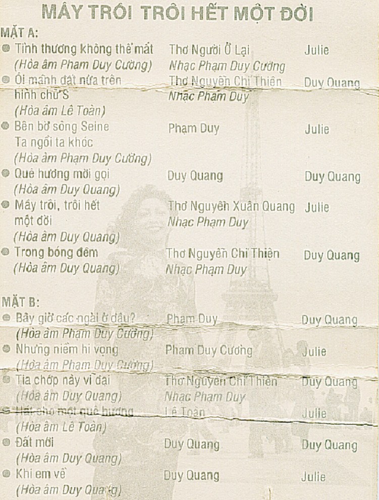 Mây trôi trôi hết một đời
