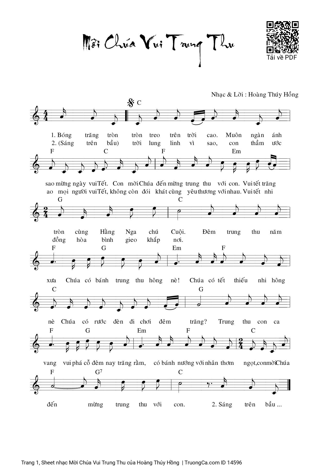 Mời Chúa Vui Trung Thu