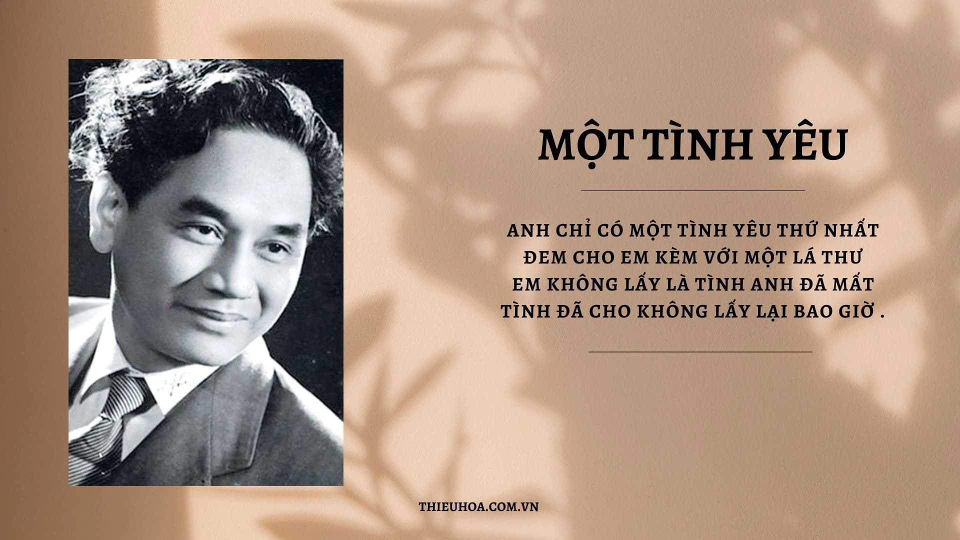 Một tình yêu ( Thơ Xuân Diệu)