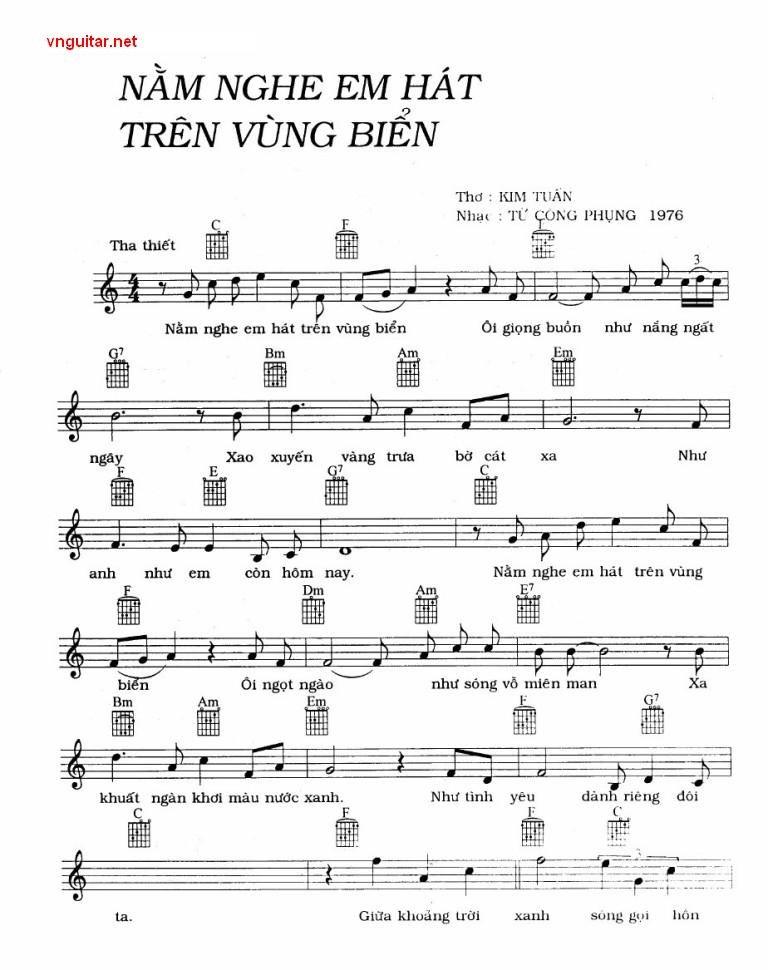 Nằm nghe em hát trên vùng biển