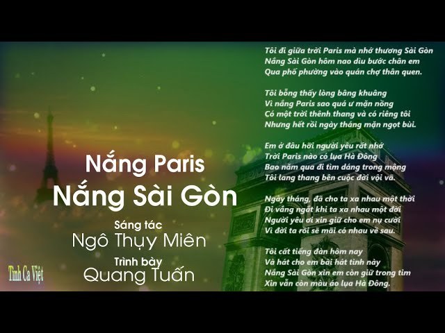 Nắng Paris Nắng Sài Gòn