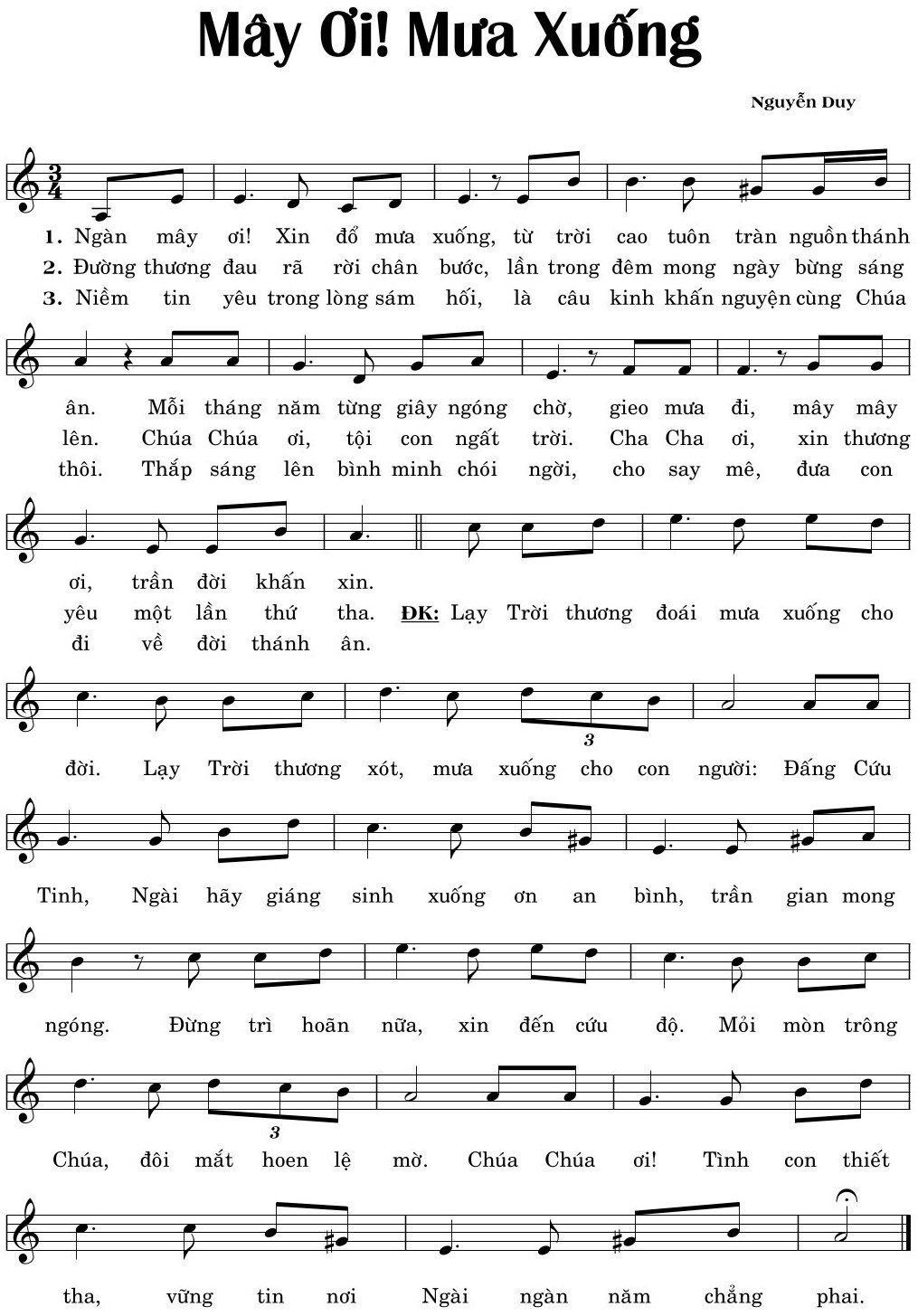 Ngàn Mây Ơi (Mây Ơi Mưa Xuống)