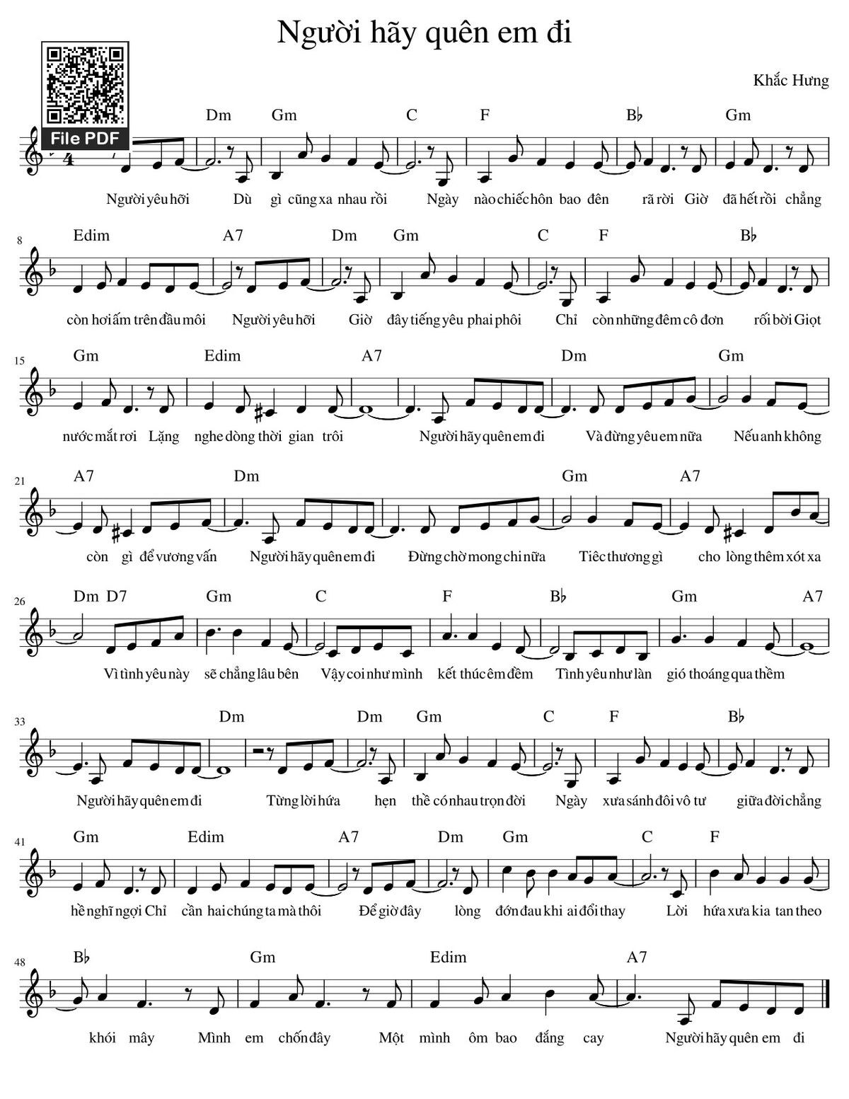Người hãy quên em đi ( English ver.)