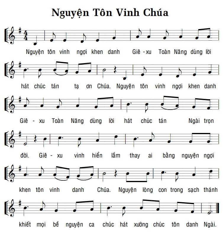 Nguyện Tôn Vinh Chúa