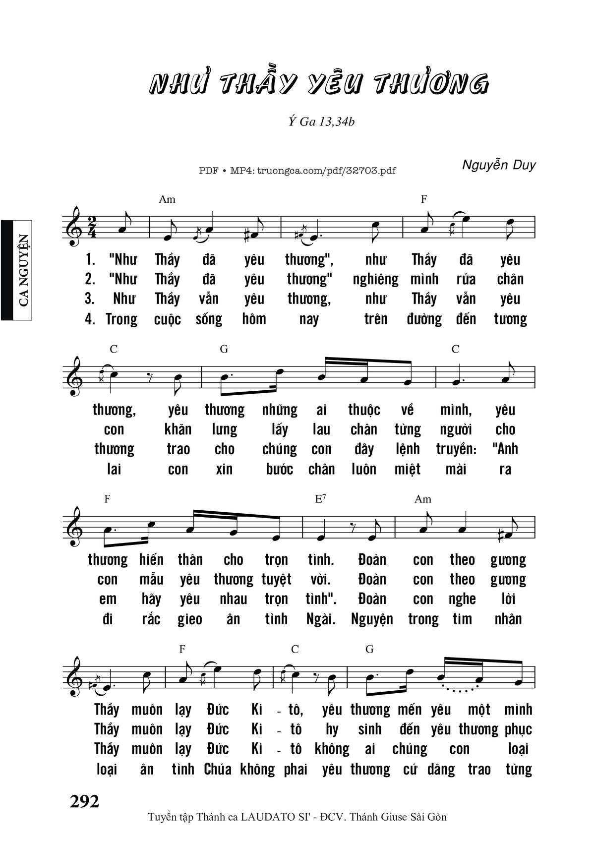 Như Thầy Yêu Thương