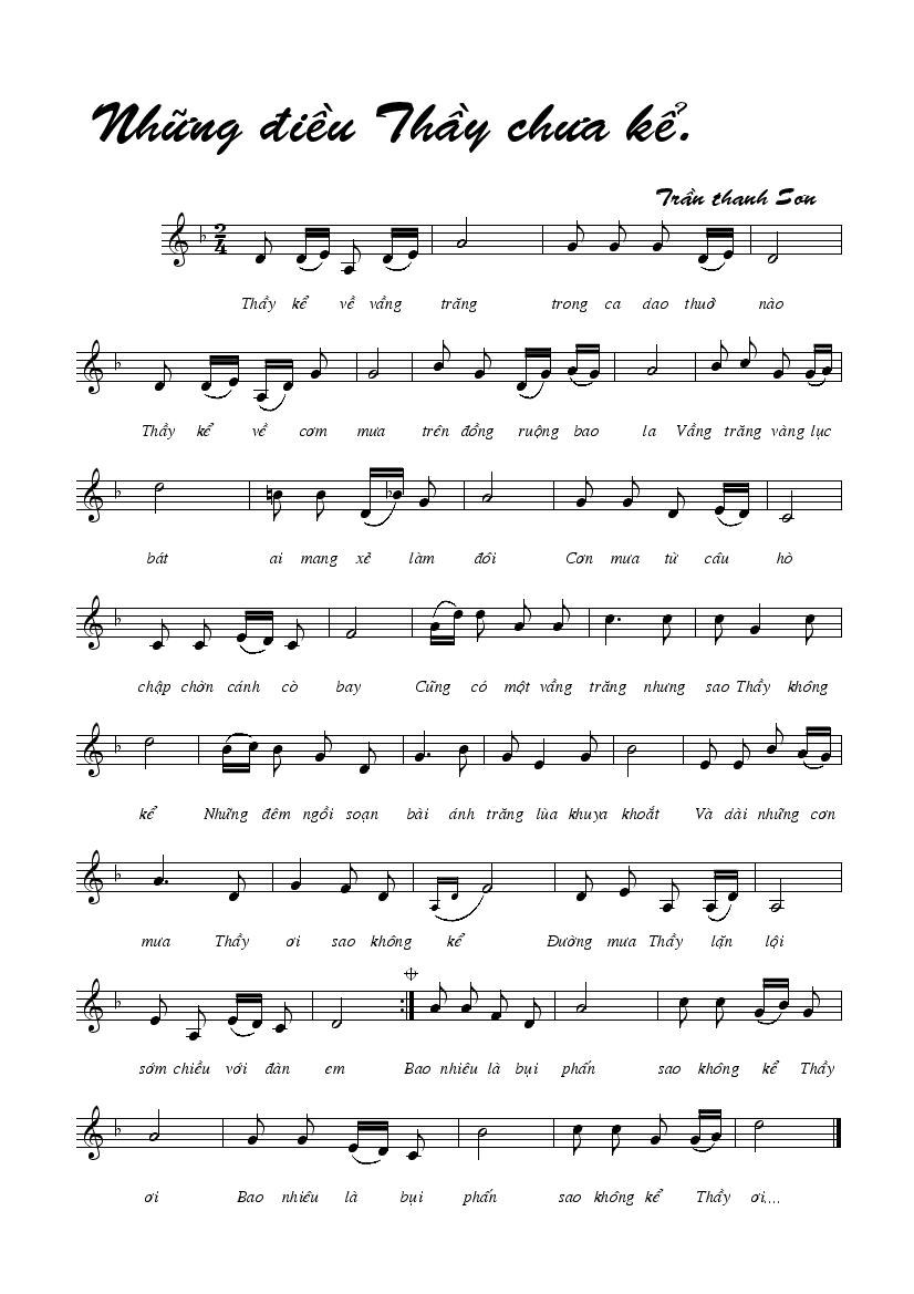 Những Điều Thầy Chưa Kể