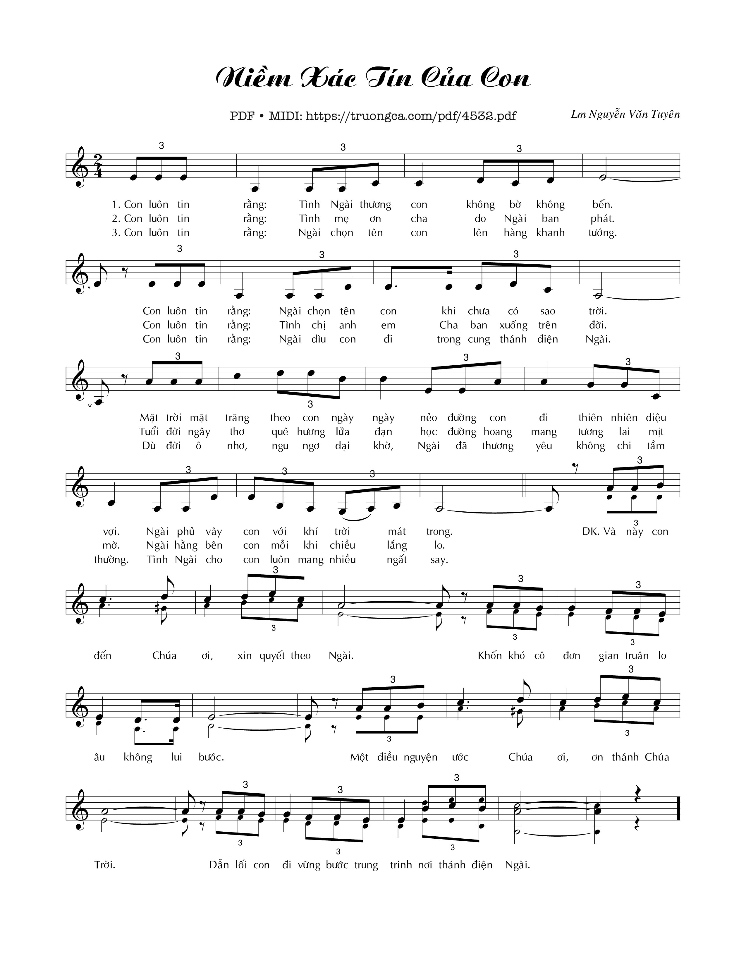 Niềm Xác Tín Của Con