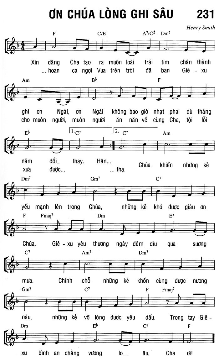 Ơn Chúa Lòng Ghi Sâu ( Give Thanks)