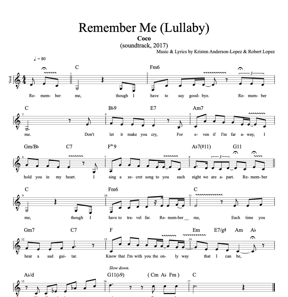 Remember me (Coco Ost) basic