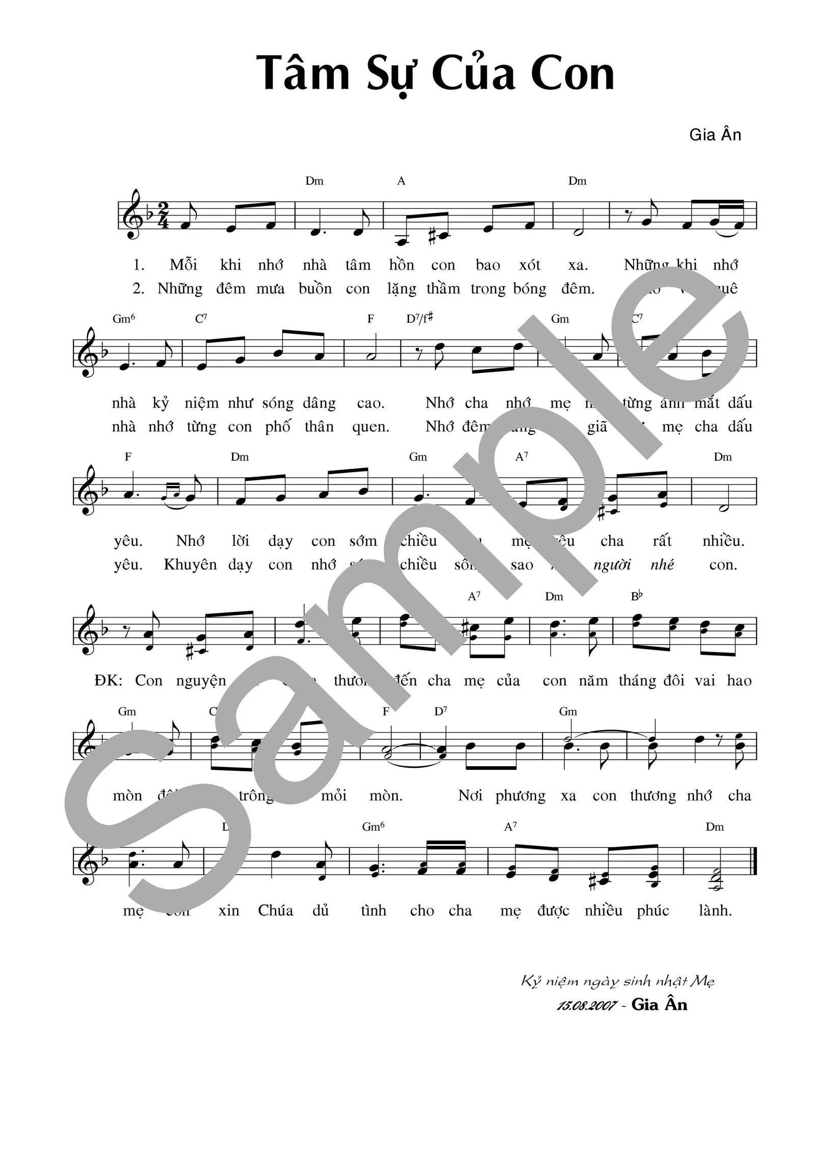 Tâm sự của con
