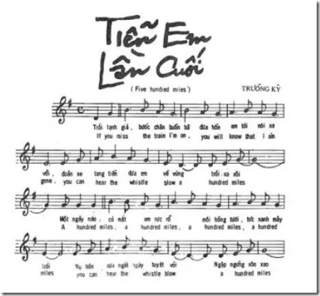 Tiễn em lần cuối (Người tình vạn dặm - Five hundred miles - J'entends Siffler Le Train)