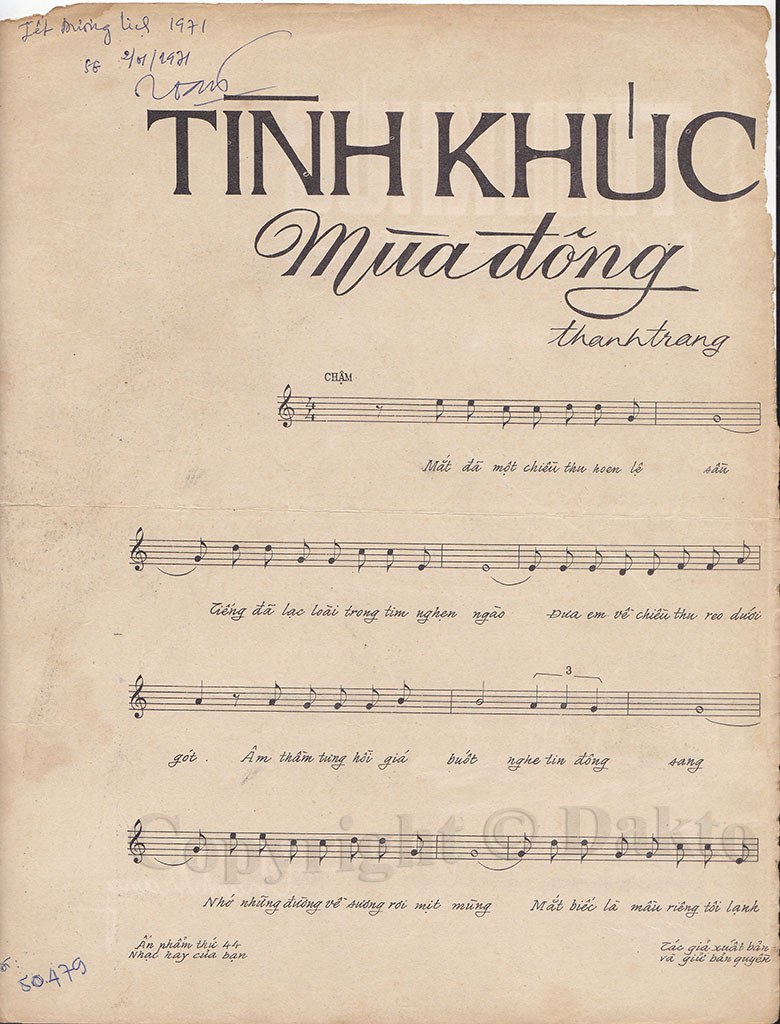 TÌNH KHÚC MÙA ĐÔNG
