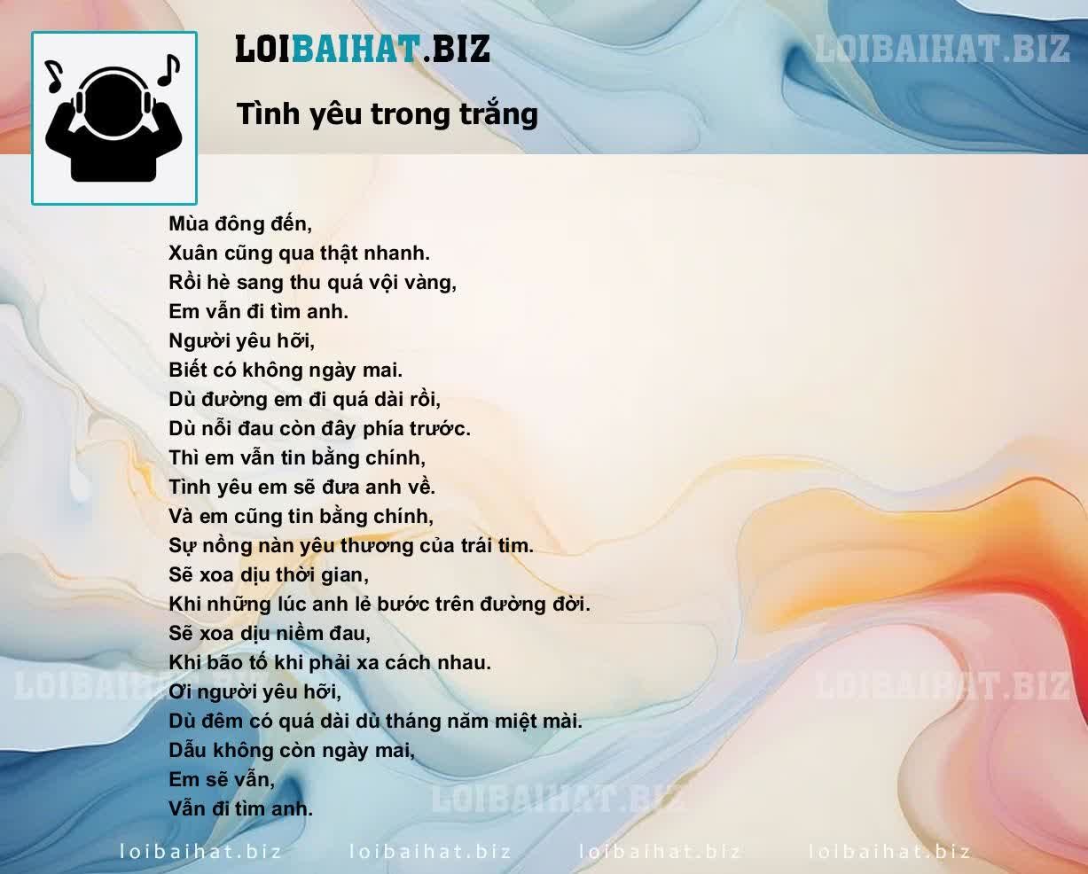 Tình Yêu Trong Trắng