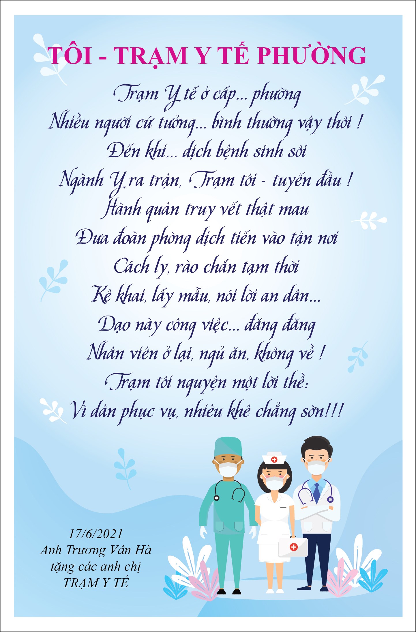 Tôi, trạm y tế phường