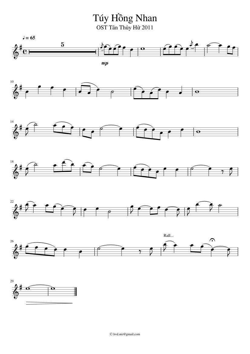 Túy Hồng Nhan - Nhạc Phim Thủy Hử