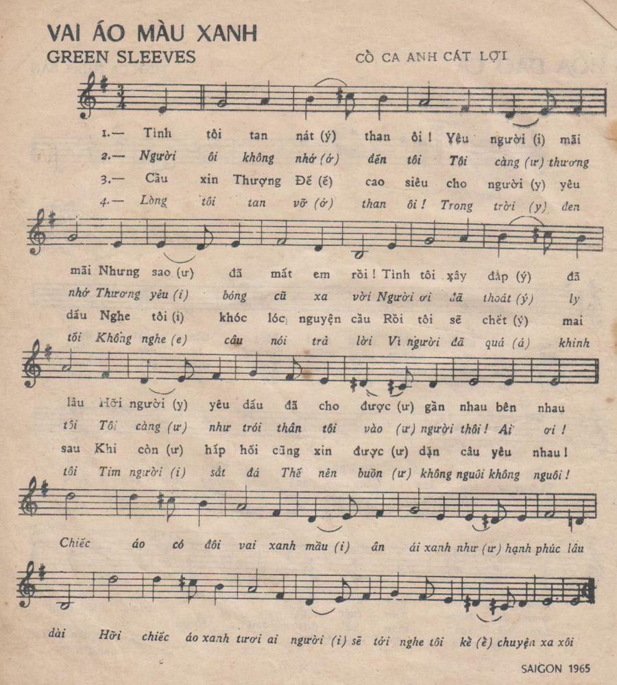Vai áo màu xanh (Green Sleeves)