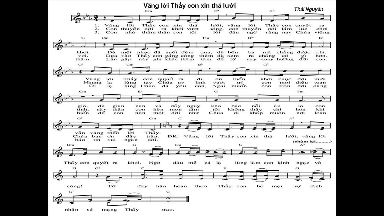 Vâng Lời Thầy Con Thả Lưới