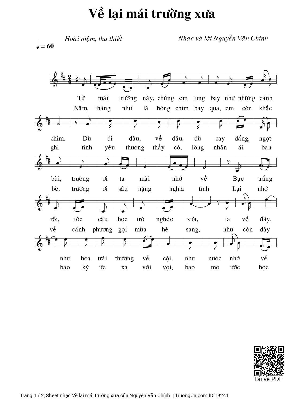 Về lại trường xưa