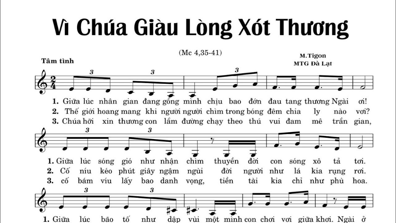  Vì Chúa Giàu Lòng Xót Thương  